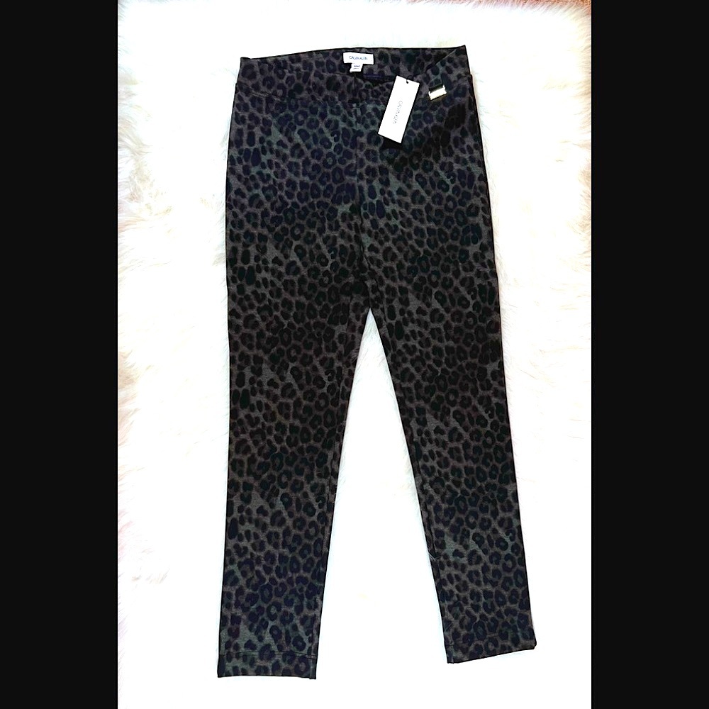 Calvin Klein leopard print pull on pants